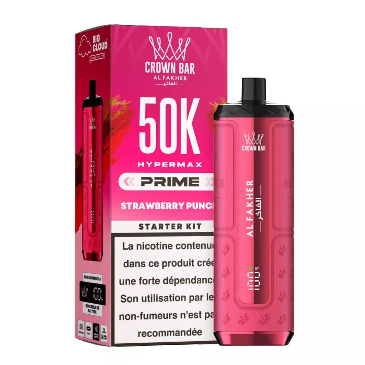 Crown Bar Hyper Max Prime 50K | Kit complet | Al Fakher
