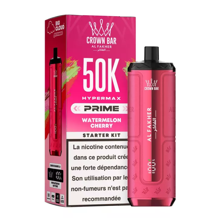 Crown Bar Hyper Max Prime 50K | Kit complet | Al Fakher