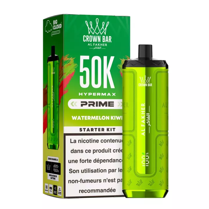 Crown Bar Hyper Max Prime 50K | Kit complet | Al Fakher