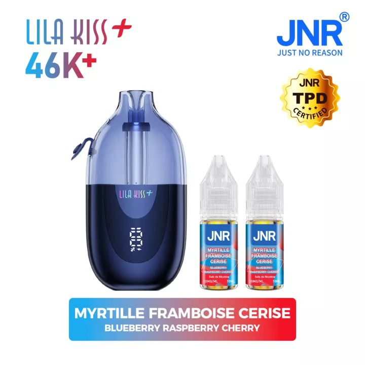 JNR Lila Kiss+ 46K | Komplettset mit E-Liquid | JNR