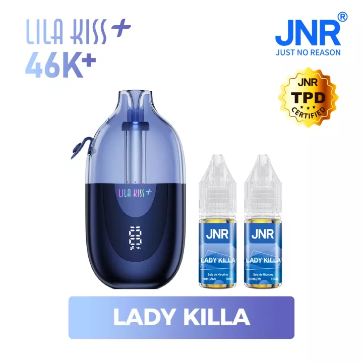 JNR Lila Kiss+ 46K | Komplettset mit E-Liquid | JNR