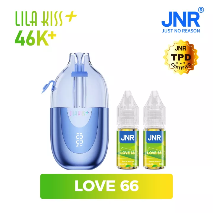 JNR Lila Kiss+ 46K | Komplettset mit E-Liquid | JNR