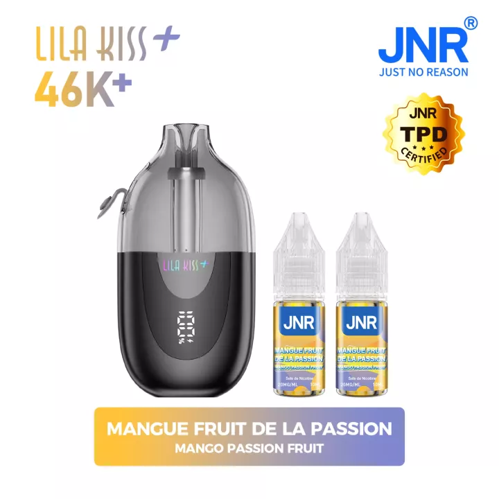 JNR Lila Kiss+ 46K | Komplettset mit E-Liquid | JNR