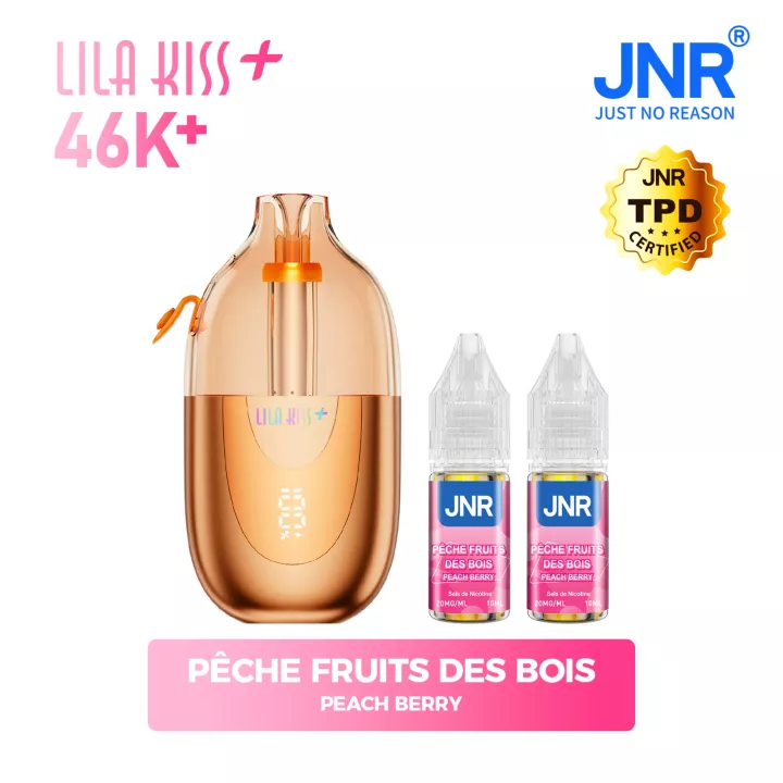 JNR Lila Kiss+ 46K | Komplettset mit E-Liquid | JNR