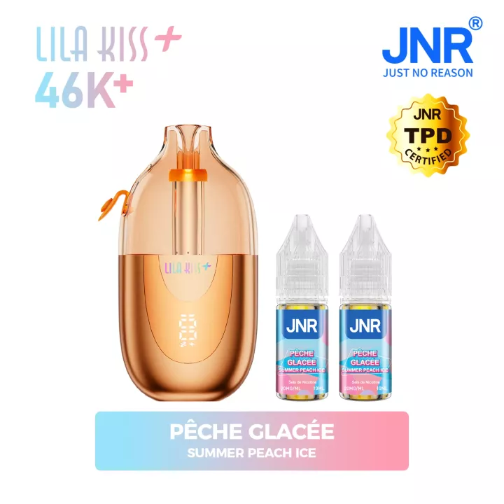 JNR Lila Kiss+ 46K | Komplettset mit E-Liquid | JNR