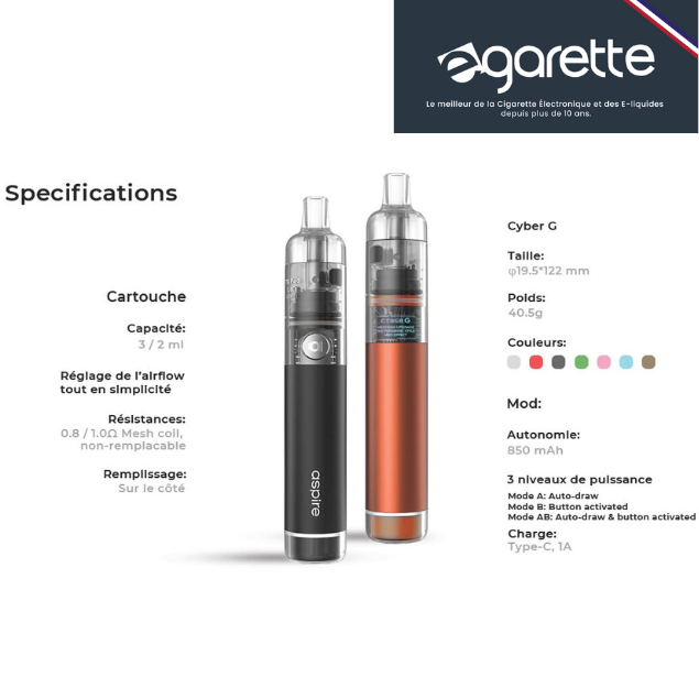 kit egarette Cyber G Aspire