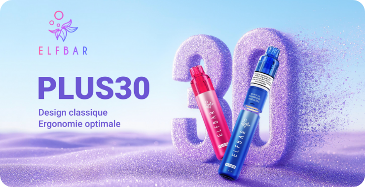 Pr&auml;sentation des Entdeckungssets der wiederaufladbaren Plus30 Puff von Elfbar.