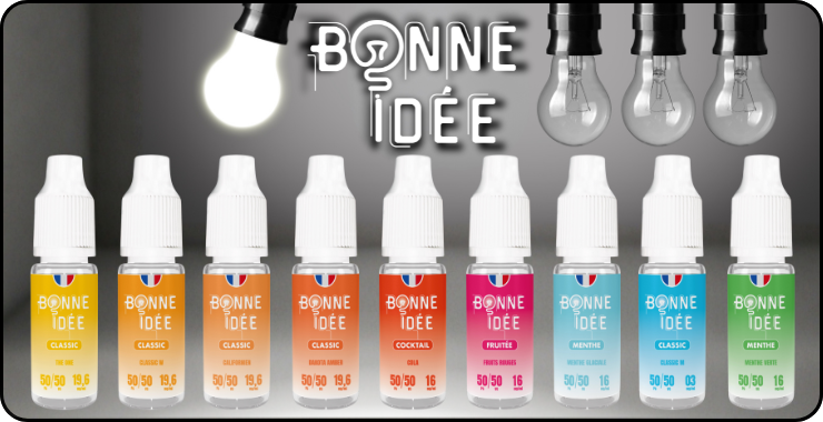 Sortiment der E-Liquids Bonne Id&eacute;e 10 ml bei E-Garette