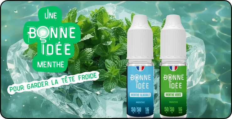 Mentholgeschmacksrichtungen der Bonne Id&eacute;e E-Liquids in 10 ml bei E-Garette.
