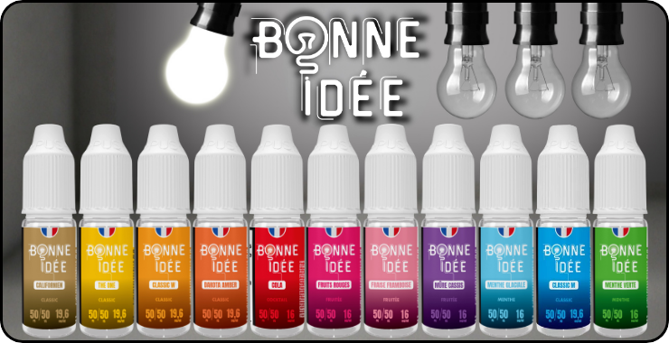 Bonne Id&eacute;e E-Liquid Serie in 10 ml mit Classic-, Minz- und Fruchtgeschmack bei E-Garette