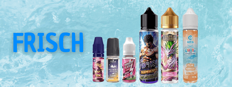 Illustration der Geschmacksfamilie frische E-Liquids.