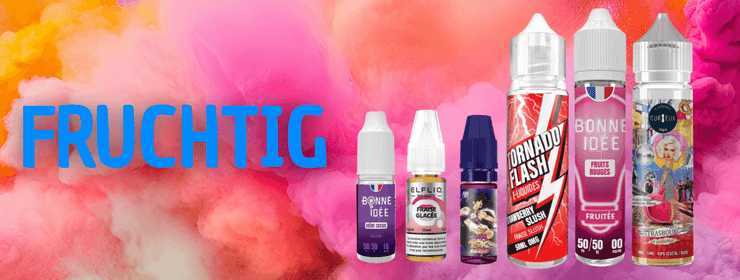Illustration der Geschmacksfamilie fruchtige E-Liquids.