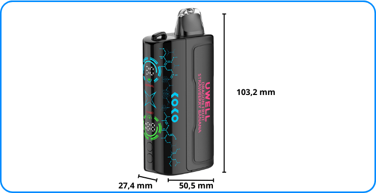 Exakte Abmessungen der Koko Bar L50000
