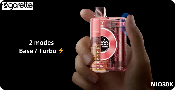 Mode turbo ou basique pour la puff NIO30K de Elfbar