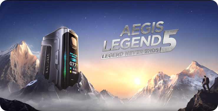 pr&eacute;sentation g&eacute;n&eacute;rale de la box Aegis Legend 5 de Geekvape