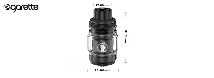 Dimensions et diam&egrave;tre du clearomiseur Z Fli 2 de Geekvape