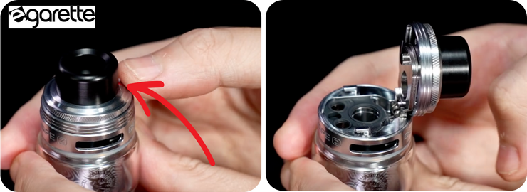 Ouverture facile du clearomiseur Z Fli 2 de Geekvape