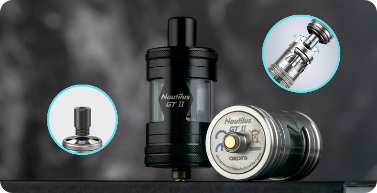 Remplacement du pyrex et du drip tip du clearomiseur Nautilus GT II d'Aspire