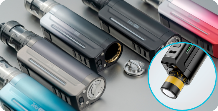 Trappe d'accus du kit Zelos X80 d'Aspire