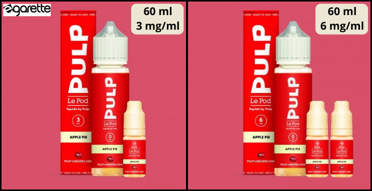 Pack Le Pod Liquide de Pulp avec un ou deux boosters selon le dosage de nicotine choisi.
