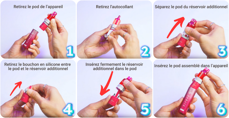 Pas &agrave; pas pour utiliser la puff Plus30 de Elfbar