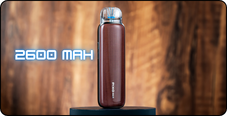 Capacit&eacute; de 2600 mAh pour la Pixo Max