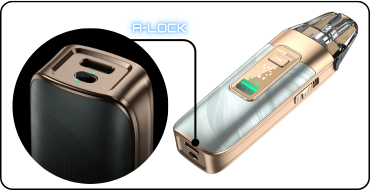 Zoom sur le bouton de verrouillage A-Lock du Luxe X3