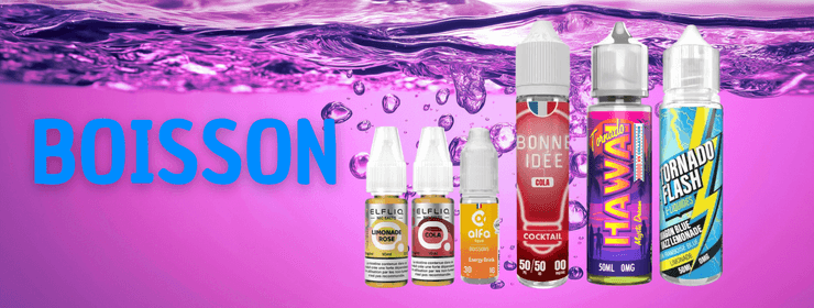 Illustration pour la famille des e-liquides boisson.