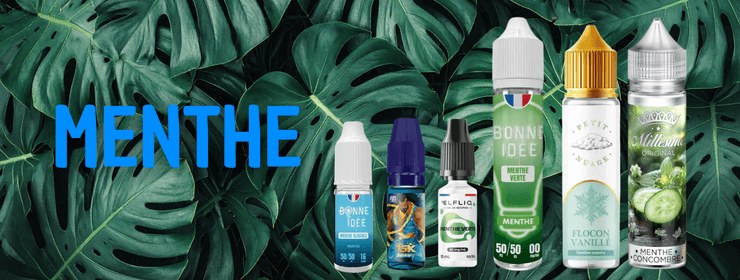 Illustration pour la famille des e-liquides menthe.