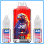 Puff avec réservoir scellé et e-liquide en fioles.