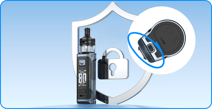 Zoom sur le bouton de verrouillage du kit Atlantis LX.