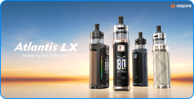 Présentation du kit de cigarette électronique Atlantis LX d'Aspire.