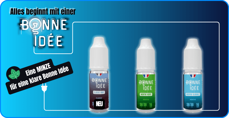 Menthol-E-Liquids der Bonne Idée Serie in 10 ml.