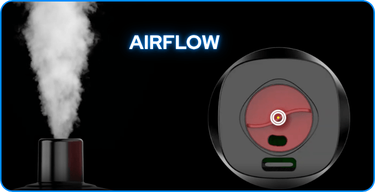 Airflow de la puff rechargeable Hype Max Prime 50K